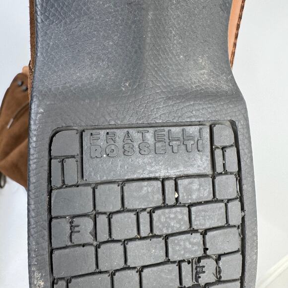 FRATELLI ROSSETTI Chocolate Brown Suede Knee-High Riding Boots - Picture 12 of 13